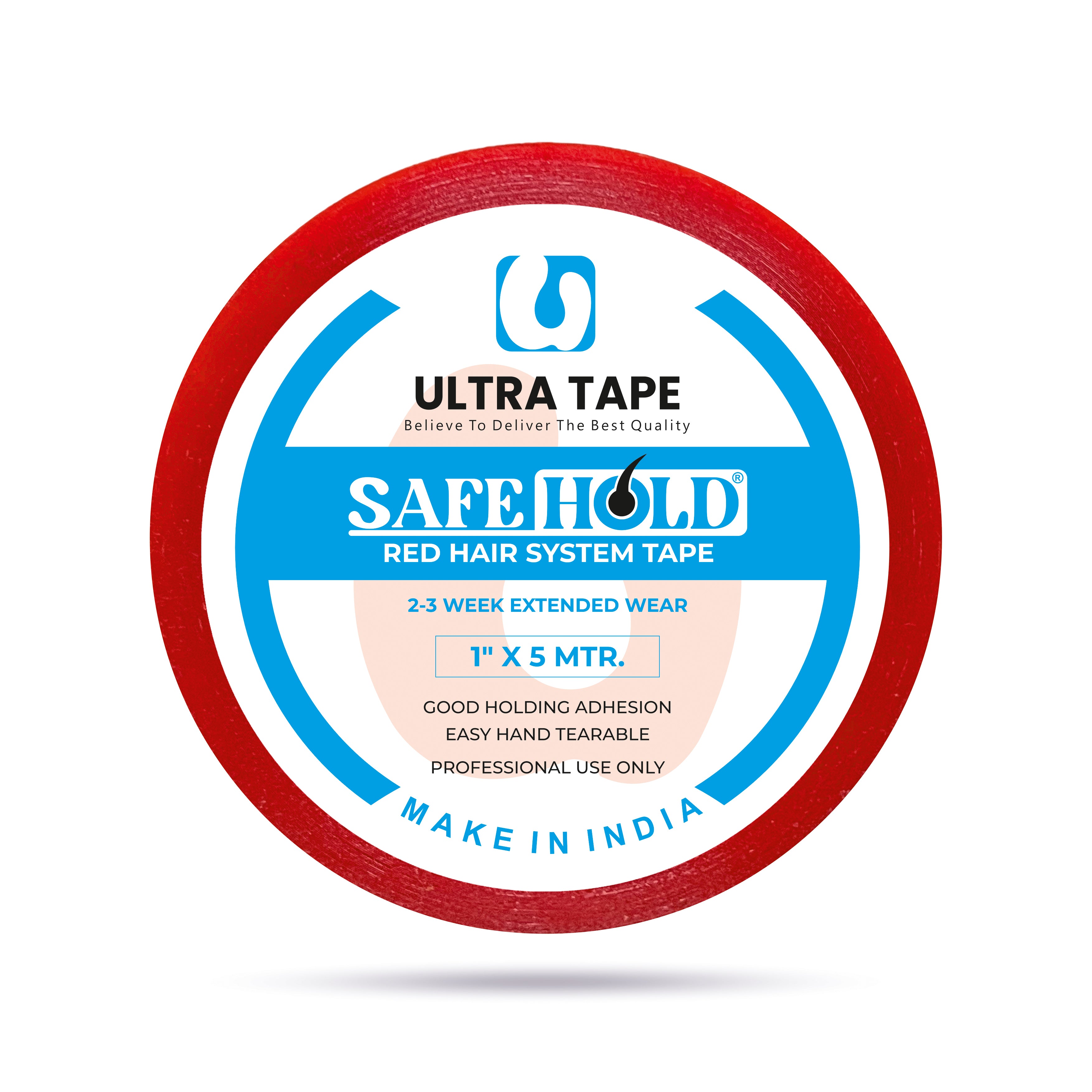 Safe Hold Red Tape - 1" X 5 Mtr, Roll