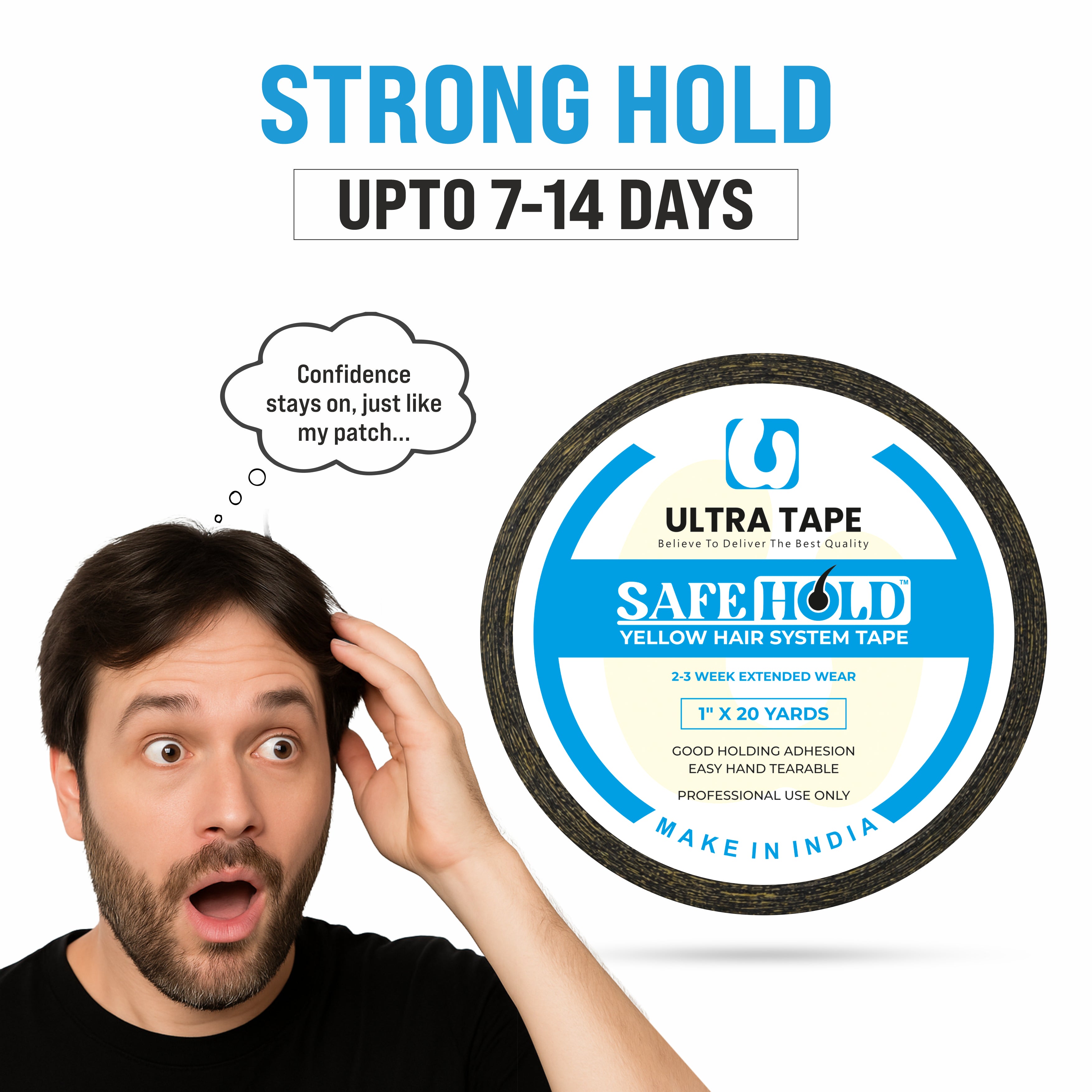 Safe Hold Black Tape - 1" X 20 Yds, Roll