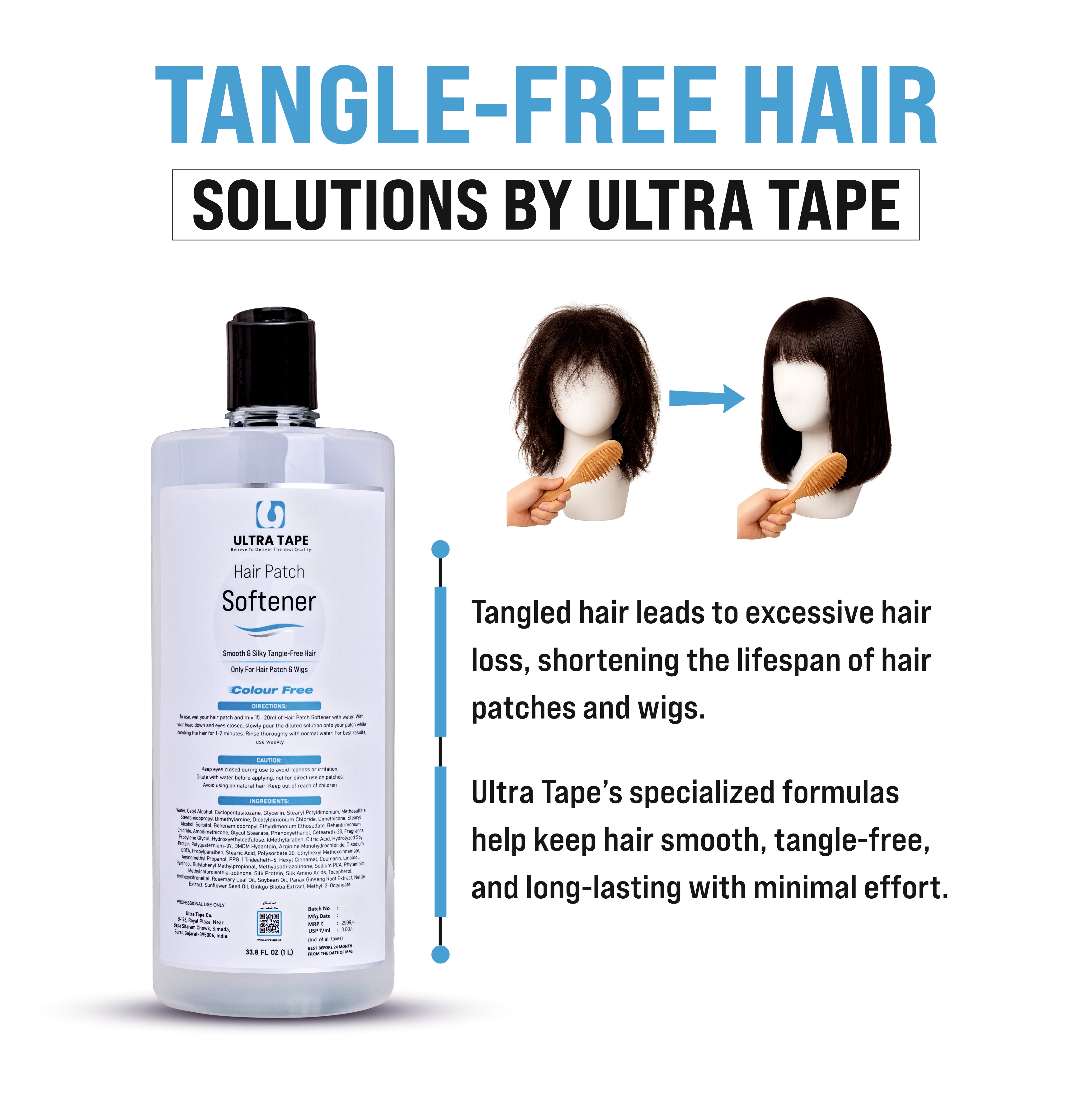 Hair Patch Softner - 33.8 fl oz - 1000 ML