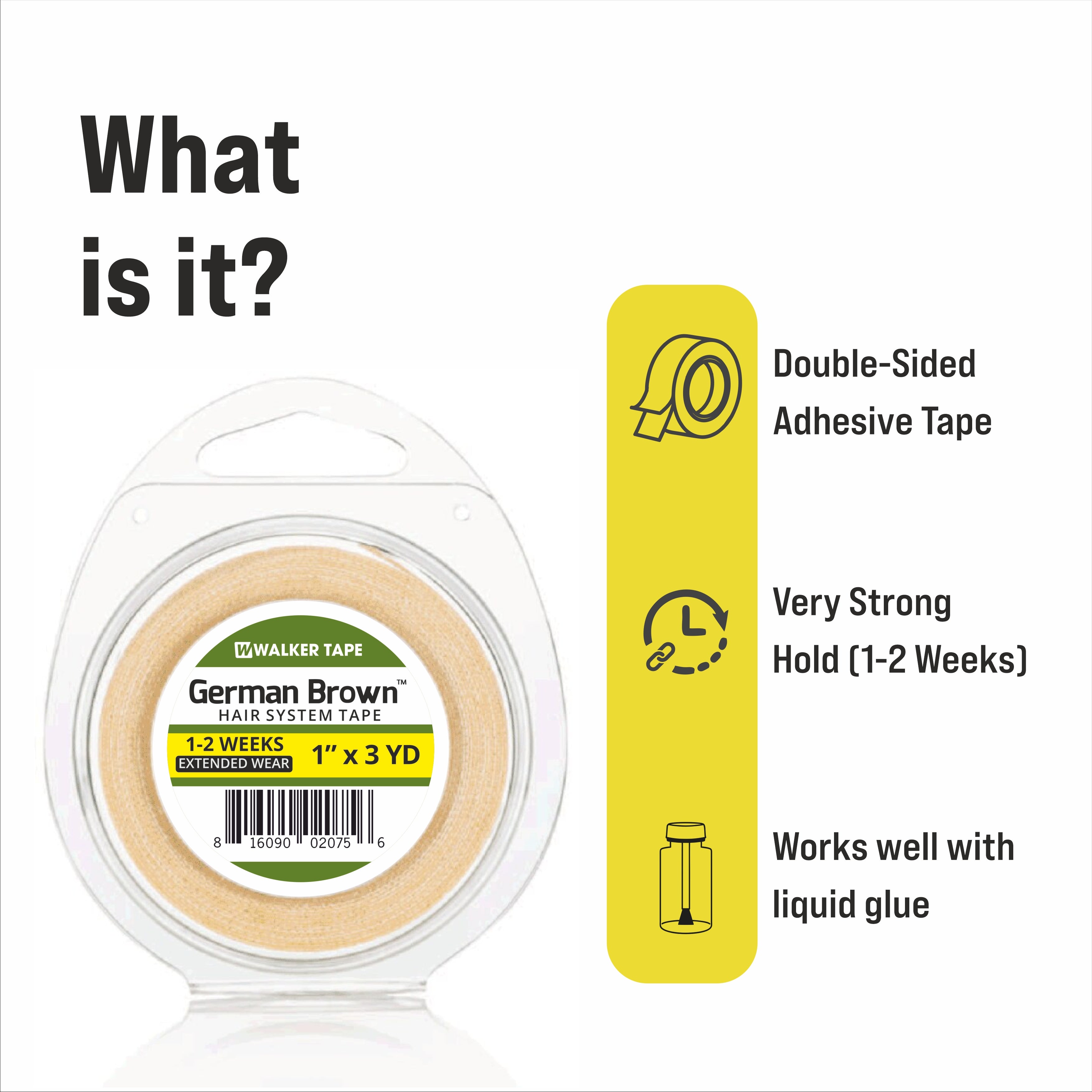 German Brown Tape - 1" X 3 Yds, Roll
