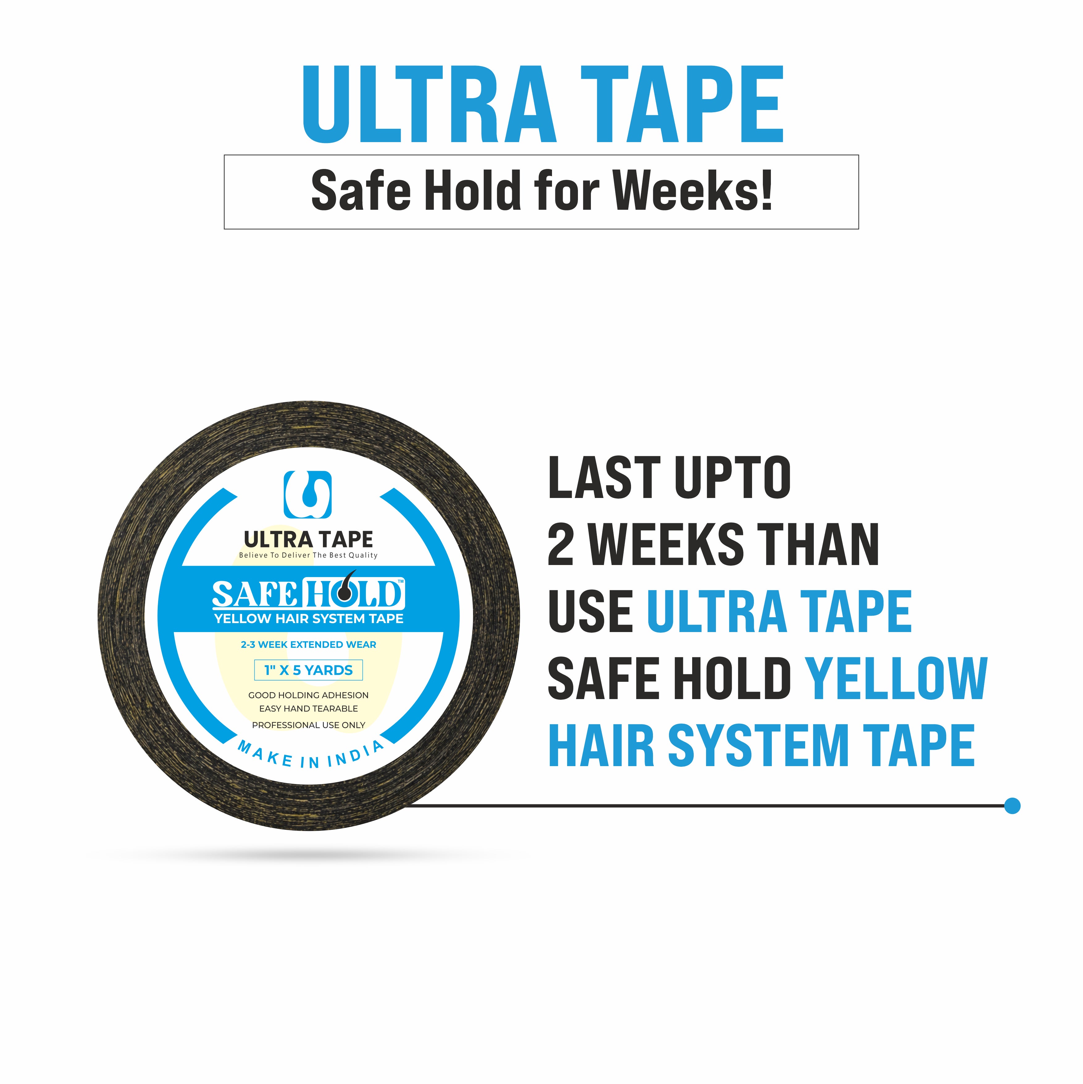 Safe Hold Black Tape - 1" X 5 Yds, Roll