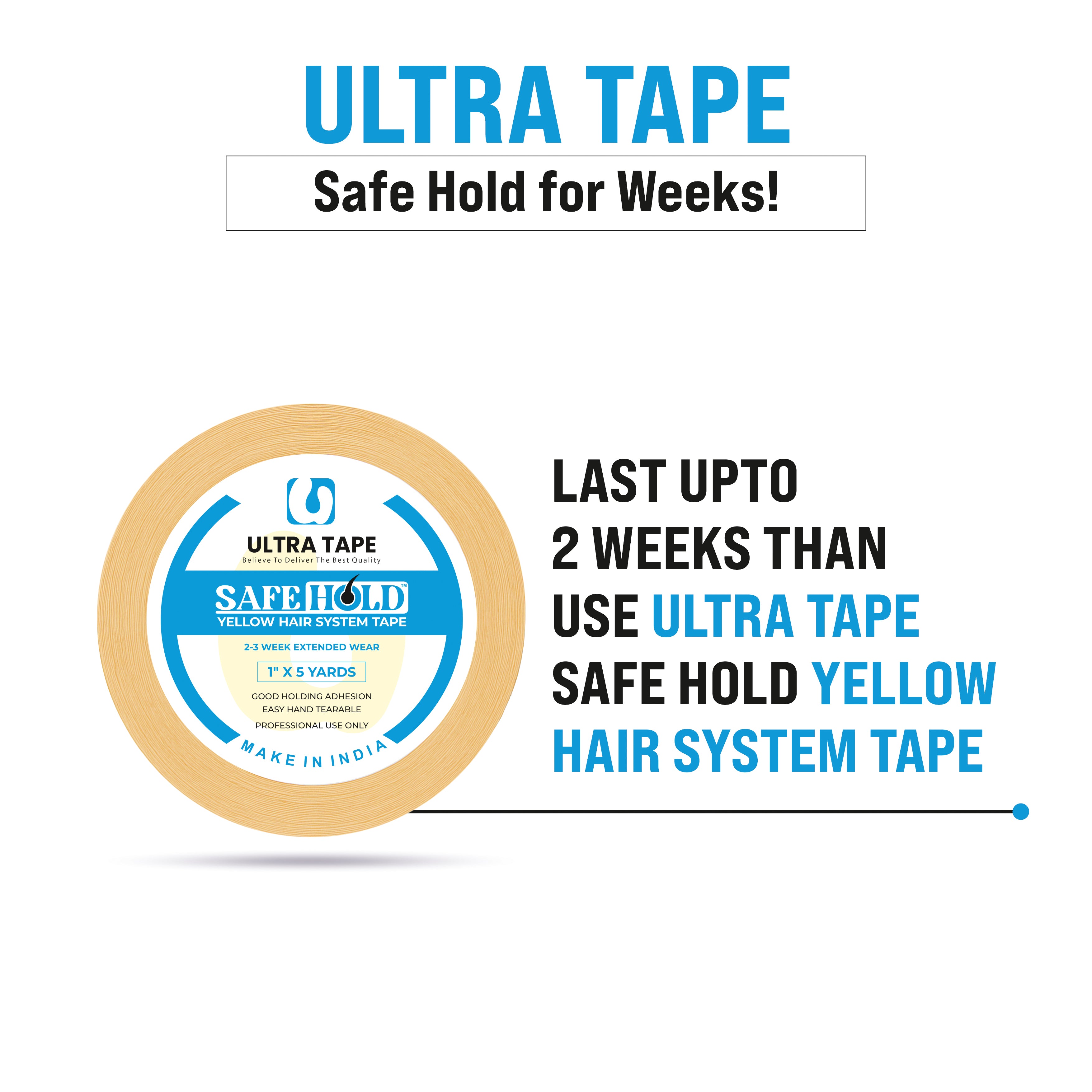 Safe Hold Yellow Tape - 1" X 5 Yds, Roll