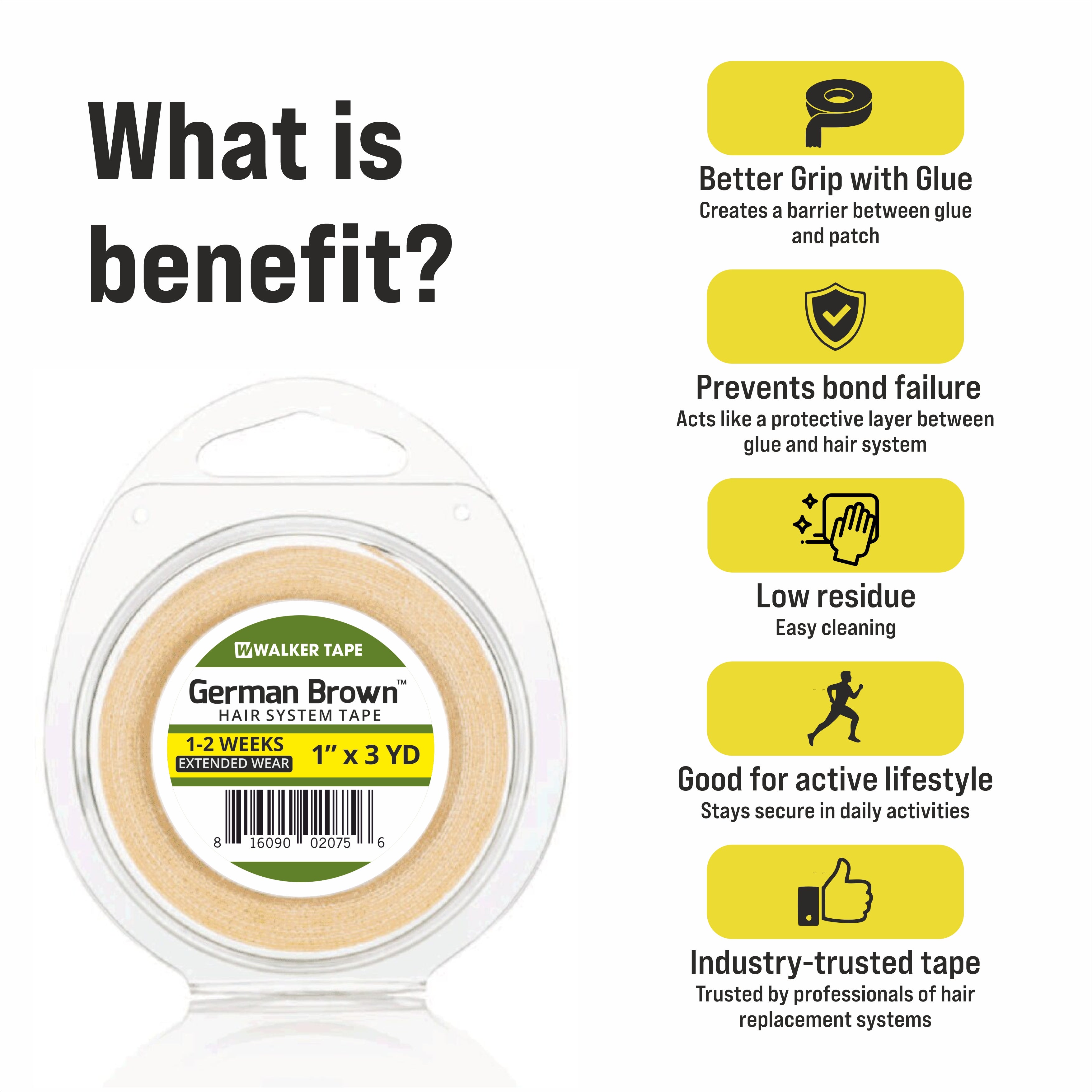 German Brown Tape - 1" X 3 Yds, Roll