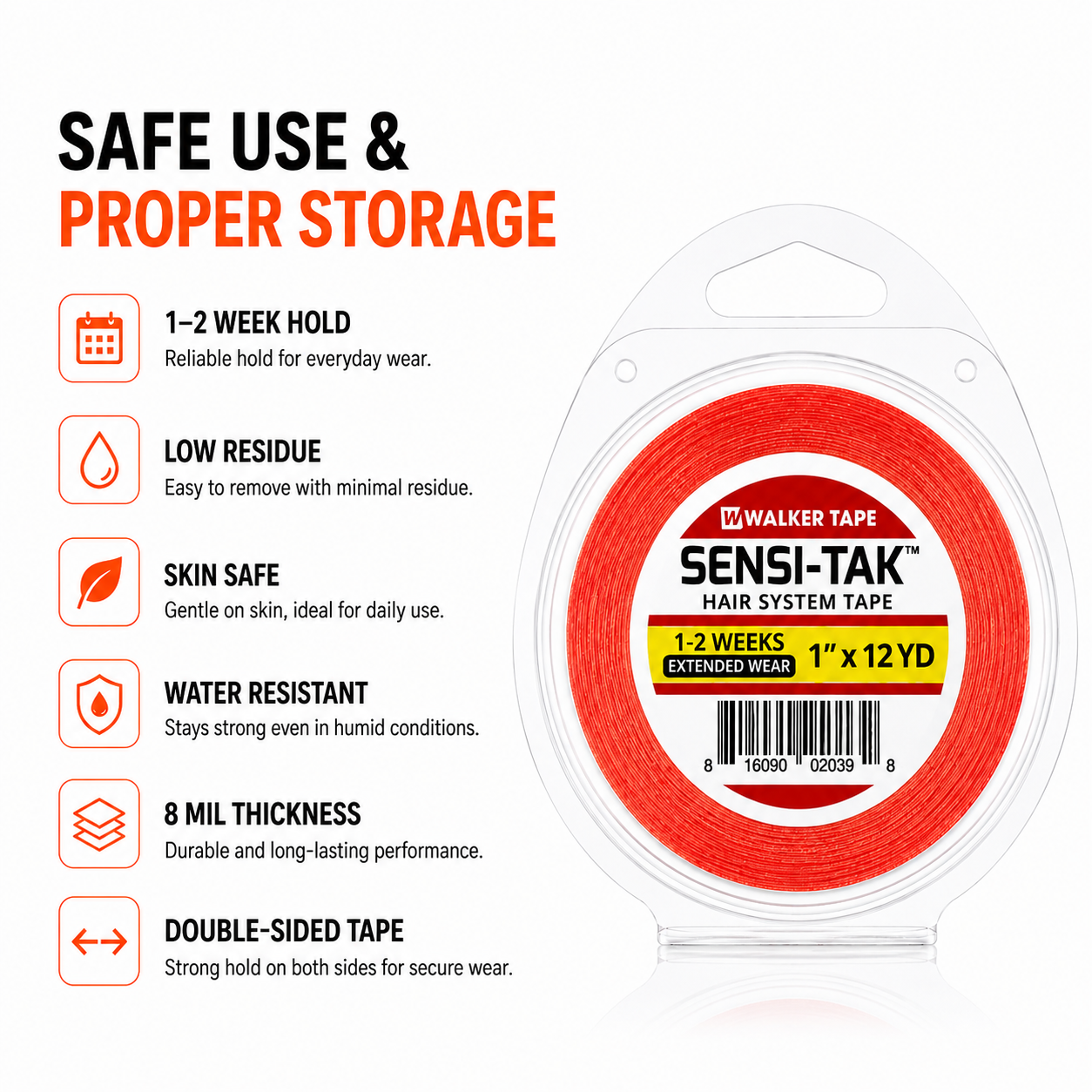 Sensi-Tak Tape - 1" X 12 Yds, Roll