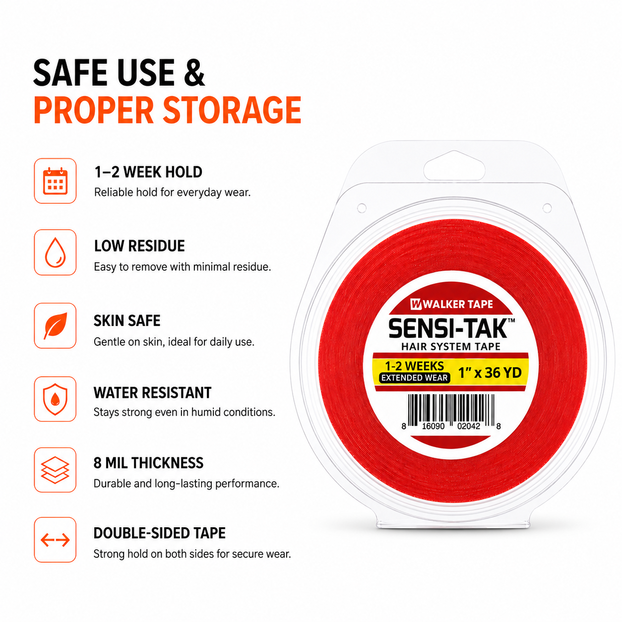 Sensi-Tak Tape - 1" X 36 Yds, Roll